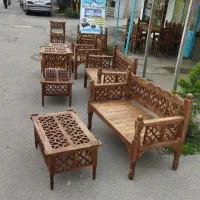 تخت سنتی  مبلمان گره چینی  ناهارخوری  باغی ویلایی