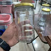 ظرف شیشه ای در دار