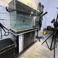 آکواریوم شیشه گردام دی اف و پمپ آب وفیلتروال ای دی