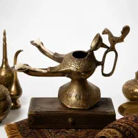 چراغ دو شعله برنجی