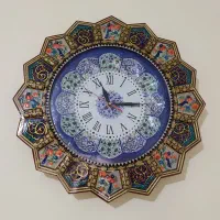 ساعت دیواری خاتم کاری طرح خورشید