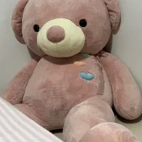 عروسک خرس صورتی ۲ متری