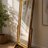 آینه قدی چوبی