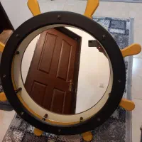 آینه گرد قطر 70 سانت قاب طرح سکان کشتی