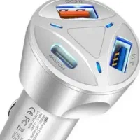 شارژر فندکی ۳ پورت ۵۵ وات فست شارژ QC3