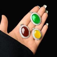 پلاک نقره جواهری حرزدار