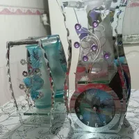 گلدان و ساعت رومیزی