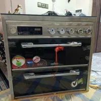 گاز 5 شعله طرح فر استیل یانازخزرمناسب برای جهیزیه