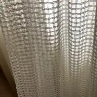 پرده هال و پذیرایی جنس حریر چهار خونه