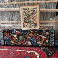 فرش دستباف گل برجسته
