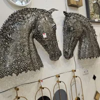 مجسمه دیوار کوب فلزی اسب سایز بزرگ