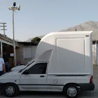 باربند ۲ متری پراید وانت اتاق عقب مسقف فایبرگلاس