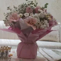 باکس گلدان گل طبیعی تازه و نو مناسب کادو و هدیه