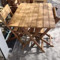 میز وصندلی تاشو چوبی