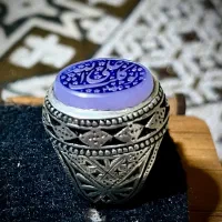 انگشتر نقره عقیق سوسنی یمنی حکاکی برجسته دست ساز