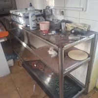 میز آهنی بزرگ،میز ام دی اف،میز پایه استیل