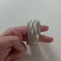 النگو پهن طلا درحدنو ۲۴ گرم سایز۳