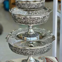 جا شکلاتی نقره سه طبقه