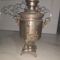 سماور ذغالی روسی قدیمی برنجی سنگین