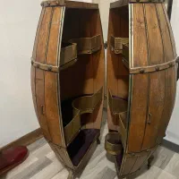 بشکه قدیمی بوفه ویترین آنتیک عتیقه دکور