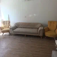 ست راحتی تخت شو۳ + ۲ تک‌نفره)پایه چوب راش گرجستان