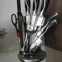 سه دست چاقو استند دار اشپزخانه بدون کارتن