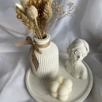 ظروف دکوری سینی شمع مانکن گلدون قندون