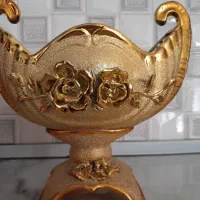 ست میوه خوری و شکلات خوری طلایی