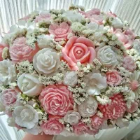 باکس گل شمع / باکس گل شمعی / هدیه تولد / باکس شمع