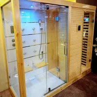 کابین سونا خشک و بخار و دوش سه قلوی ۴ نفره جکوزی