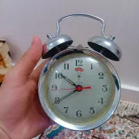 ساعت رومیزی عتیقه قدیمی زنگوله ای