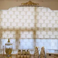 پرده دومکانیزم کد 0016 گلد مناسب پذیرایی
