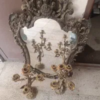 آینه شمعدان برنجی