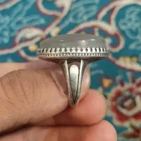 انگشتر نقره/عقیق نباتی یمن