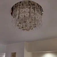 یک جفت لوستر کریستال سقفی ریموت دار