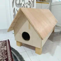 خانه ی گربه با بهترین چوب ضد آب داخلش موکته