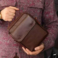 گم شدن کیف چرم دوشی مردانه