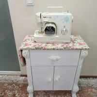 چرخ خیاطی بامیزقهوه جوش کتری کریستال شمعدان