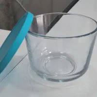 ظرف شیشه ای در دار