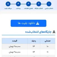 ۴عدد بلیط کنسرت نوان