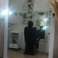 آیینه چراغ دار سر شور  دو عدد پاف