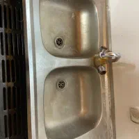 سینک دو لگن با شیر