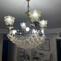 ۲ عدد لوستر برنجی ۴ شاخه