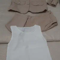 لباس دخترانه کراپ شلوار وسه تکه شلواروکت وتاپ