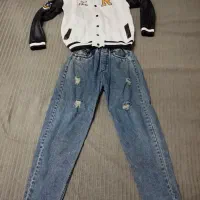 شلوار لی با سویشرت و شلوار کتان سرمه ای