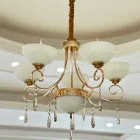 لوستر ۵ شاخه کریستالی