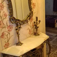 آیینه و شمعدان برنز