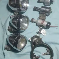 دینام.کله چراغ.قفل دوچرخه قدیمی