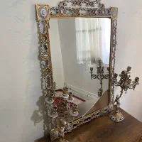 آینه و شمدان برنز