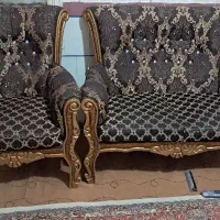 مبل ۷ نفره نیمه استیل چوب راش
